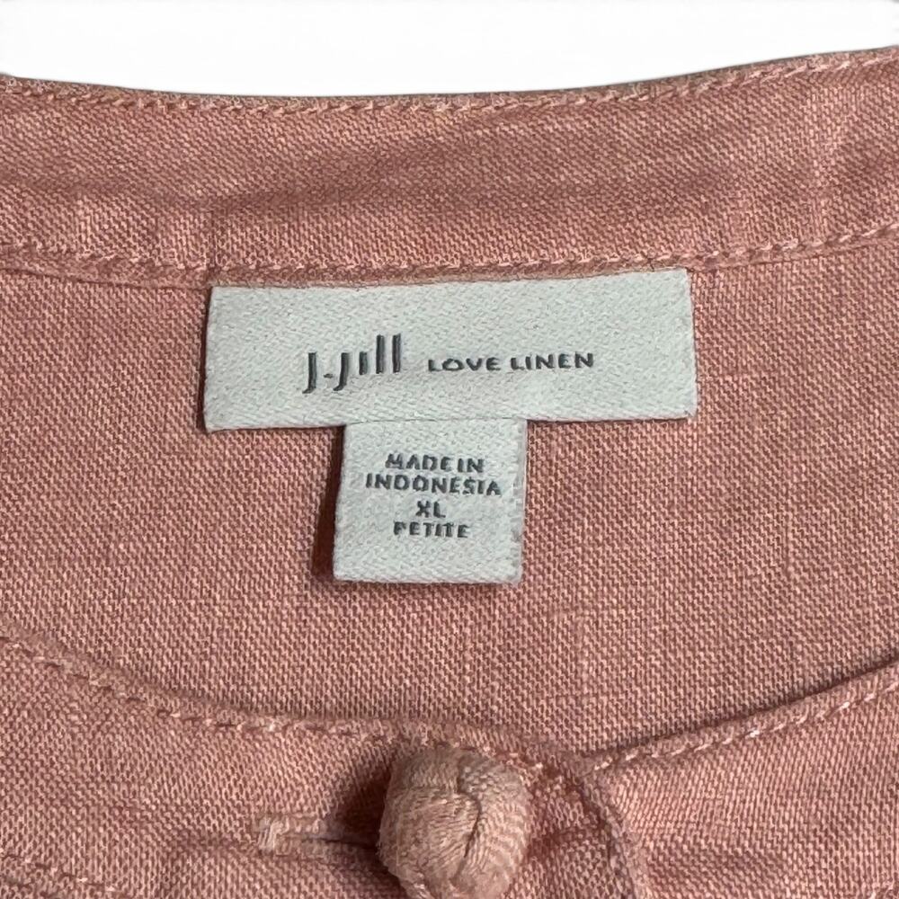 J.Jill Love Linen Sleeveless Blouse Top Pink Petite XL - Picture 6 of 6